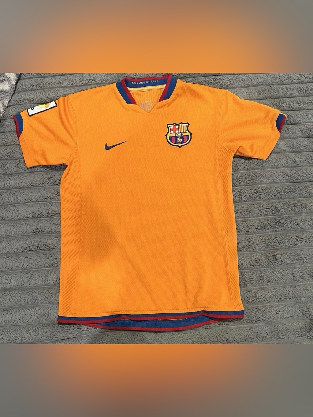 NIKE FC BARCELONA KIDS SIZE 2S SMALL VINTAGE SHIRT SOCCER FÚTBOL FOOTBALL 2007